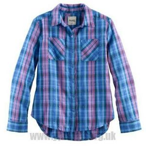 Mudd plaid shirt with metallic thread